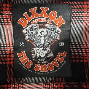 Dixxon Flannel Co. orange and Black Plaid Shirt